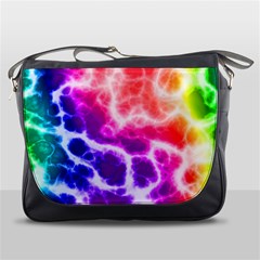 Colorful Tie Dye Pattern Texture Messenger Bag by SpinnyChairDesigns