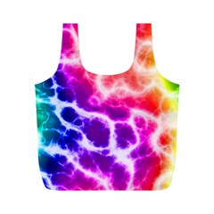 Colorful Tie Dye Pattern Texture Full Print Recycle Bag (m) by SpinnyChairDesigns