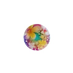 Watercolor Flowers Floral Print 1  Mini Buttons by SpinnyChairDesigns