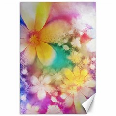 Watercolor Flowers Floral Print Canvas 20  X 30  by SpinnyChairDesigns