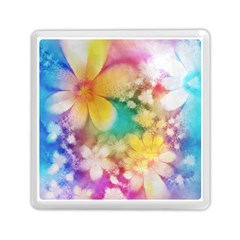 Watercolor Flowers Floral Print Memory Card Reader (square) by SpinnyChairDesigns