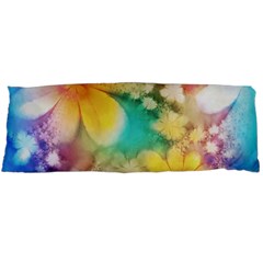 Watercolor Flowers Floral Print Body Pillow Case (dakimakura) by SpinnyChairDesigns