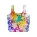 Watercolor Flowers Floral Print Full Print Recycle Bag (S) Front