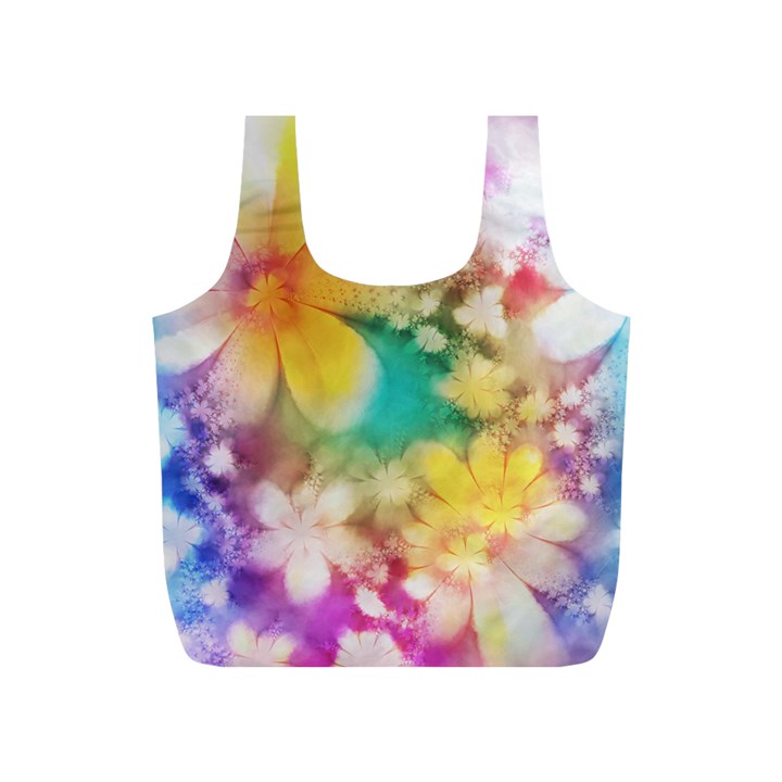 Watercolor Flowers Floral Print Full Print Recycle Bag (S)