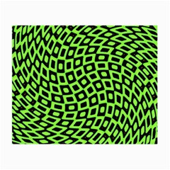 Abstract Black And Green Checkered Pattern Small Glasses Cloth by SpinnyChairDesigns