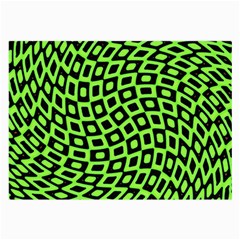 Abstract Black And Green Checkered Pattern Large Glasses Cloth by SpinnyChairDesigns