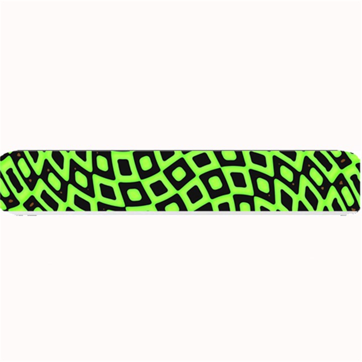 Abstract Black and Green Checkered Pattern Small Bar Mats