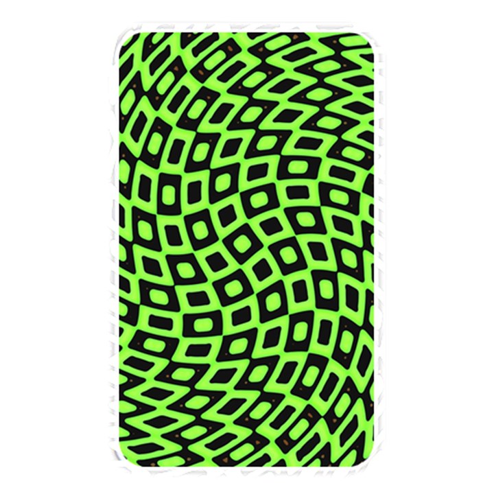 Abstract Black and Green Checkered Pattern Memory Card Reader (Rectangular)