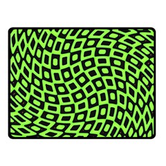 Abstract Black And Green Checkered Pattern Fleece Blanket (small) by SpinnyChairDesigns