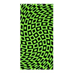 Abstract Black And Green Checkered Pattern Shower Curtain 36  X 72  (stall)  by SpinnyChairDesigns