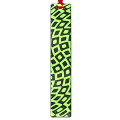 Abstract Black And Green Checkered Pattern Large Book Marks by SpinnyChairDesigns