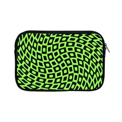 Abstract Black And Green Checkered Pattern Apple Ipad Mini Zipper Cases by SpinnyChairDesigns