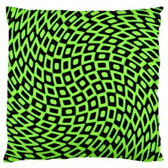 Abstract Black And Green Checkered Pattern Standard Flano Cushion Case (two Sides) by SpinnyChairDesigns