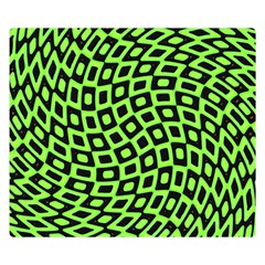 Abstract Black And Green Checkered Pattern Double Sided Flano Blanket (small)  by SpinnyChairDesigns