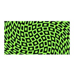 Abstract Black And Green Checkered Pattern Satin Wrap by SpinnyChairDesigns