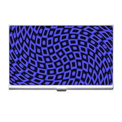 Abstract Black and Purple Checkered Pattern Business Card Holder