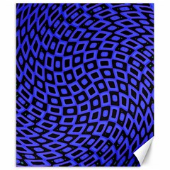 Abstract Black and Purple Checkered Pattern Canvas 8  x 10 