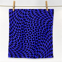 Abstract Black and Purple Checkered Pattern Face Towel