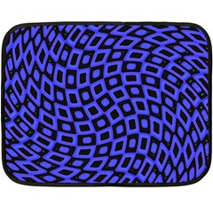 Abstract Black and Purple Checkered Pattern Fleece Blanket (Mini)