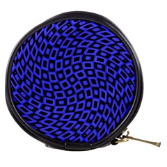 Abstract Black and Purple Checkered Pattern Mini Makeup Bag