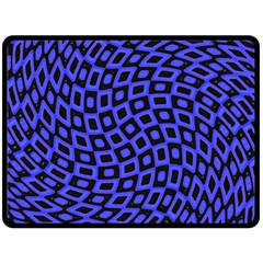 Abstract Black and Purple Checkered Pattern Fleece Blanket (Large) 