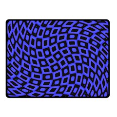 Abstract Black and Purple Checkered Pattern Fleece Blanket (Small)