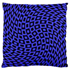 Abstract Black And Purple Checkered Pattern Large Cushion Case (two Sides) by SpinnyChairDesigns