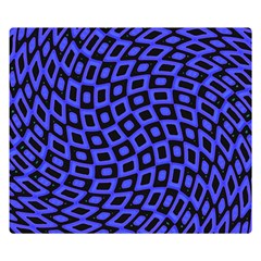 Abstract Black And Purple Checkered Pattern Double Sided Flano Blanket (small)  by SpinnyChairDesigns