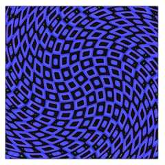 Abstract Black and Purple Checkered Pattern Large Satin Scarf (Square)