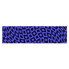 Abstract Black and Purple Checkered Pattern Satin Scarf (Oblong)