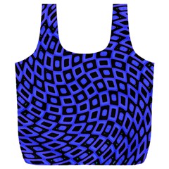 Abstract Black And Purple Checkered Pattern Full Print Recycle Bag (xxxl) by SpinnyChairDesigns