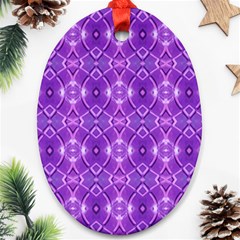 Geometric Galaxy Pattern Print Ornament (Oval)