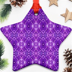 Geometric Galaxy Pattern Print Ornament (Star)