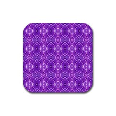 Geometric Galaxy Pattern Print Rubber Coaster (square)  by dflcprintsclothing