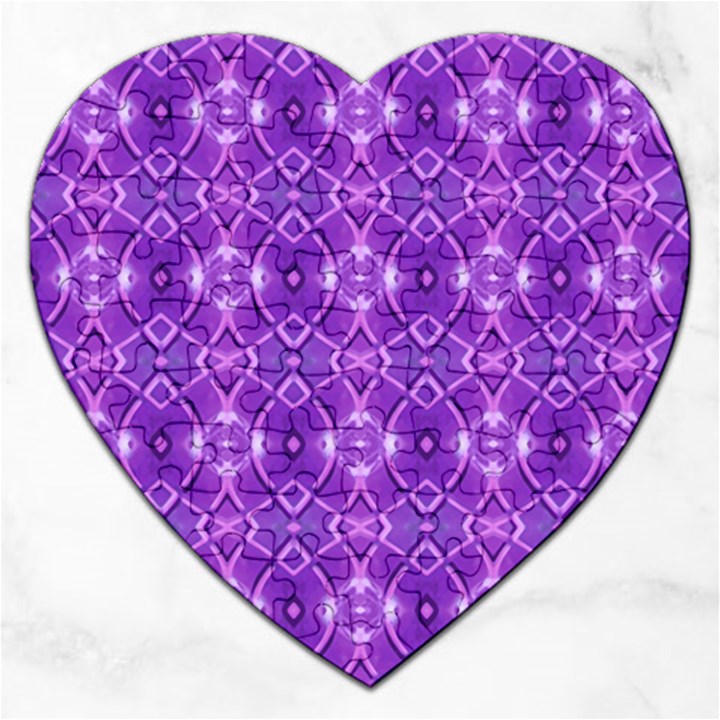 Geometric Galaxy Pattern Print Jigsaw Puzzle (Heart)