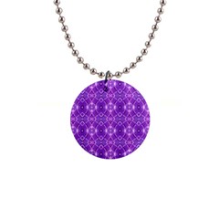 Geometric Galaxy Pattern Print 1  Button Necklace