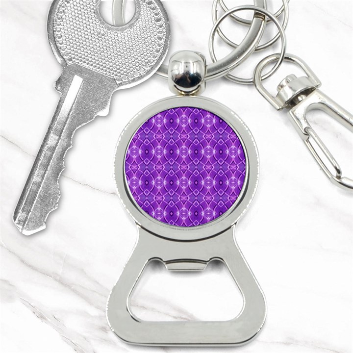 Geometric Galaxy Pattern Print Bottle Opener Key Chain