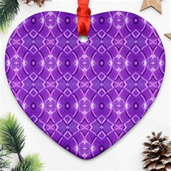 Geometric Galaxy Pattern Print Heart Ornament (two Sides) by dflcprintsclothing