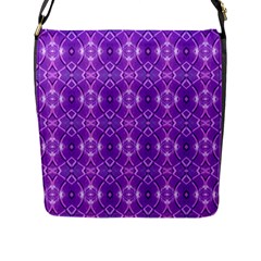 Geometric Galaxy Pattern Print Flap Closure Messenger Bag (L)