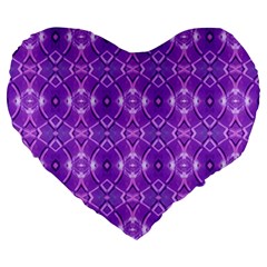 Geometric Galaxy Pattern Print Large 19  Premium Flano Heart Shape Cushions