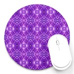 Geometric Galaxy Pattern Print Round Mousepads Front