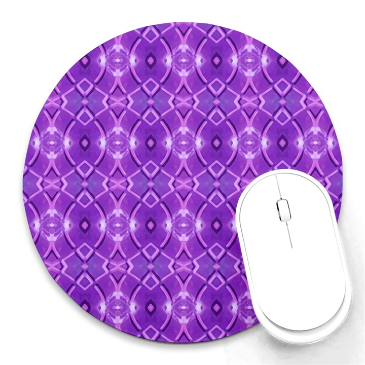 Geometric Galaxy Pattern Print Round Mousepads