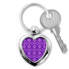 Geometric Galaxy Pattern Print Key Chain (heart) by dflcprintsclothing