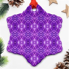 Geometric Galaxy Pattern Print Snowflake Ornament (two Sides) by dflcprintsclothing