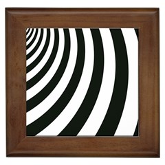 Black And White Zebra Stripes Pattern Framed Tile