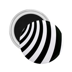 Black And White Zebra Stripes Pattern 2 25  Magnets