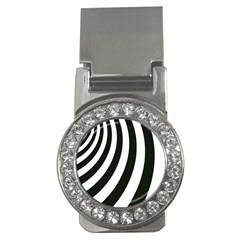 Black And White Zebra Stripes Pattern Money Clips (cz)  by SpinnyChairDesigns