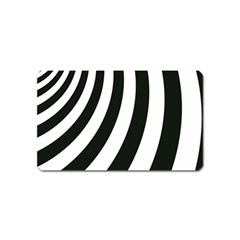 Black And White Zebra Stripes Pattern Magnet (name Card) by SpinnyChairDesigns