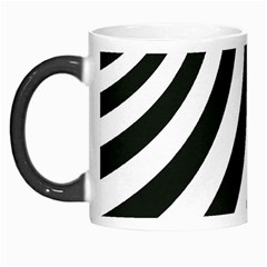 Black And White Zebra Stripes Pattern Morph Mugs by SpinnyChairDesigns