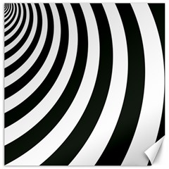 Black And White Zebra Stripes Pattern Canvas 20  X 20  by SpinnyChairDesigns